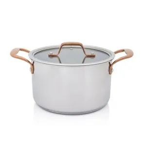 Metalac inox duboka šerpa sa staklenim poklopcem 24cm