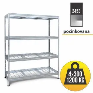 Metalna žičana polica RIVET 180x120x45 4x300 kg