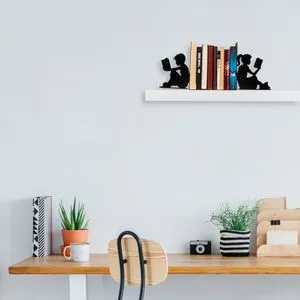 Metalni držač knjiga 10 - Crni