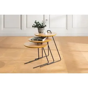 Metis - Prirodni Set Nesting Stolova (3 Komada)