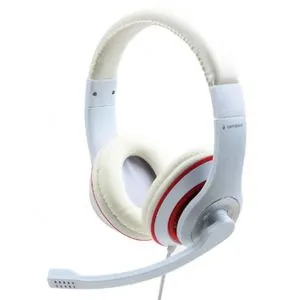 MHS-03-WTRD Gembird Slusalica sa mikrofonom, 1x3,5mm white/red