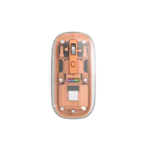 Miš Wireless Marvo PRISM B10 M810W - Transparent Narandžasti sa 7 Boja Osvetljenja