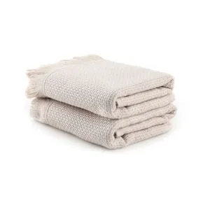 Mia - Beige Beige Wash Towel Set (2 Pieces)
