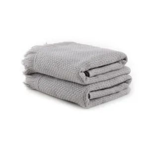 Mia - Light Grey Light Grey Wash Towel Set (2 Pieces)