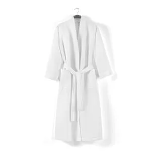 Mia Waffle - White White Bathrobe