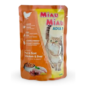 Miau Miau hrana za mačke - piletina u sosu 100g