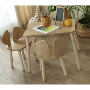 Mickey Two Chair Set - Brown Brown Kid's Table Set