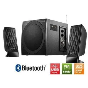 Microlab M300BT * Drveni 2.1  38W RMS(14W,2x12W) SD, USB, FM, BLUETOOTH, black, 3.5mm (4589)