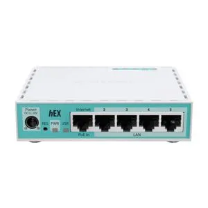 MIKROTIK E50UG hEX ruter sa 5 x Gigabit LAN / WAN portova 10/100/1000Mb/s + USB (Storage), ARM 64bit