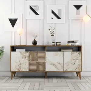 Milan 160 - Walnut, White Marble Walnut
White Marble Console