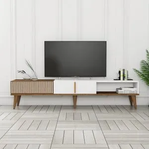 Milan Alt - Walnut, White Walnut
White TV Stand