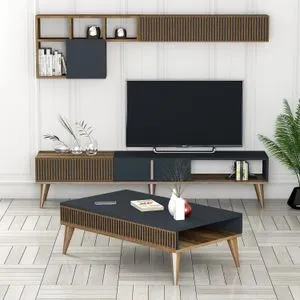 Milan Set 483 Walnut
Anthracite Living Room Furniture Set