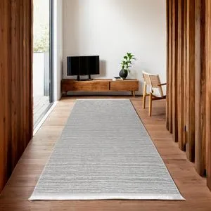 Milano 8706 - Tepih za hodnik u beloj boji (100 x 300 cm)