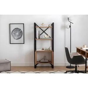 Milano Atlantic Pine
Black Bookshelf