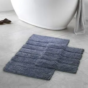 Milano - Srebrni set prostirki za kupatilo (2 komada)