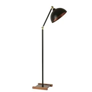 Milas Siyah Lambader Retro 3 Başlıklı Black Floor Lamp