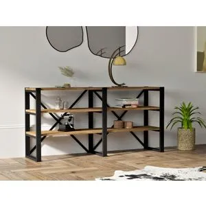 Milas Walnut
Black Bookshelf