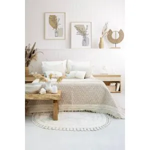 Milena - Bež Set Prekrivača za Krevet