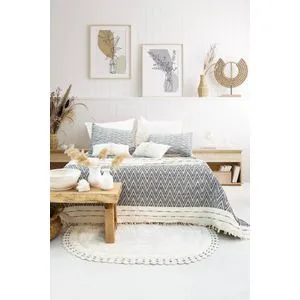 Milena - Set prekrivača za krevet u antracit boji