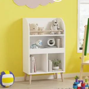 Minola - White White Bookshelf
