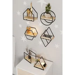 Minyatür Raflar 6'lı Set Gold
Black Wall Shelf