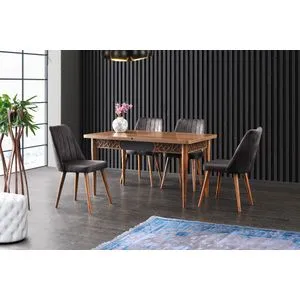 Mira - 1221 Walnut
Anthracite Extendable Dining Table