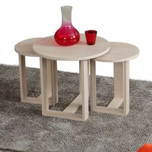 Mira - Oak Oak Nesting Table (3 Pieces)