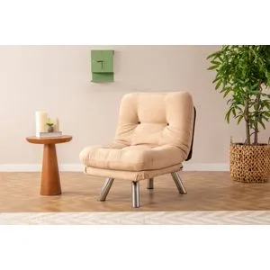 Misa Small Solo - Cream Cream 1-Seat Sofa-Bed