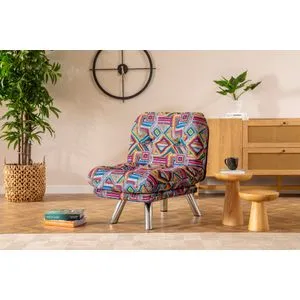Misa Small Solo - Patchwork Multicolor 1-Seat Sofa-Bed