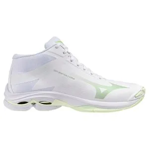Mizuno patike Wave Lightning Pro Mid za žene, bele sa zelenim