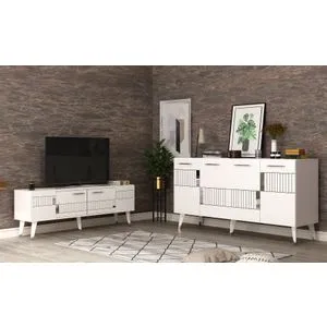 Moda - White, Silver White
Silver Living Room Furniture Set