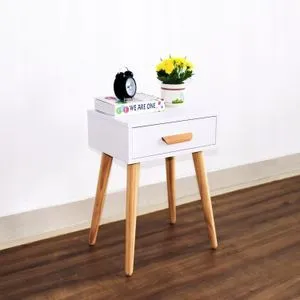 ModernHome Noćni stočić 1 fioka Deva Bela WYJ-085 WHITE