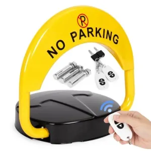 ModernHome Parking barijera sklopiva 40 cm zaobljena sa kljucem, daljinskomkontrolom i alarmom