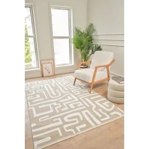 Moderni Tepih 3335 Krem Bež (80 x 300 cm)