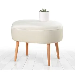 Moile - Cream Cream Pouffe