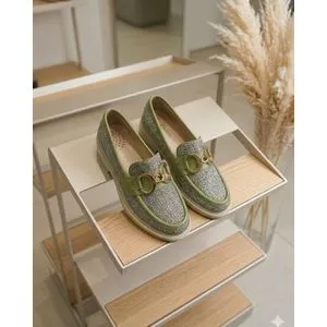 Mokasine / Olive Beige Charm