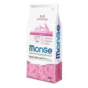 Monge Adult All Breeds Svinjetina, Pirinač i Krompir, hrana za odrasle pse 12 kg