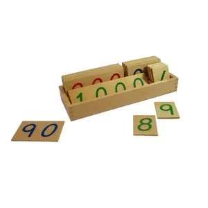 MONTESORI Drvene numeričke pločice 1-1000 veće sa kutijom
