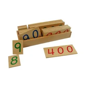 Montesori Drvene numeričke pločice 1-9000 veće sa kutijom