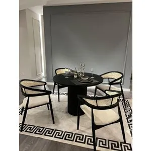 Moon - Black, White Black
White Dining Table & Chairs Set (5 Pieces)