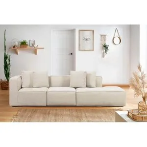 More M (M2-M1-M3) - Cream Cream Corner Sofa