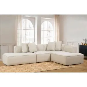 More M (M4-M1-M2-M3) - Cream Cream Corner Sofa