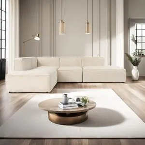 More M -(M4-M2-M1-M3) - Cream Cream Corner Sofa
