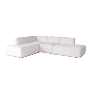 More Pars (M4-M2-M1-M3) - White White Corner Sofa