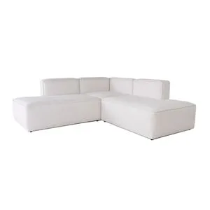More Pars (M4-M2-M3) - White White Corner Sofa