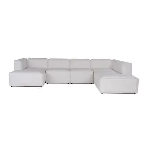 More Pars (M5-M1-M1-M2-M3) - White White Corner Sofa
