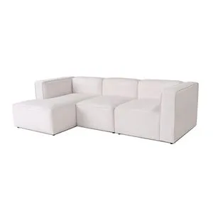 More Pars (M5-M1-M2) - White White Corner Sofa