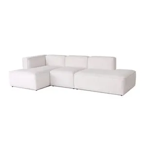 More Pars (M5-M1-M3) - White White Corner Sofa