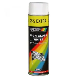 MOTIP Rally Akrilna boja u spreju BELA SJAJ 500ml