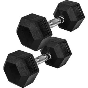 MOVIT set heksagonalnih gumiranih bučica, ukupno 25 kg